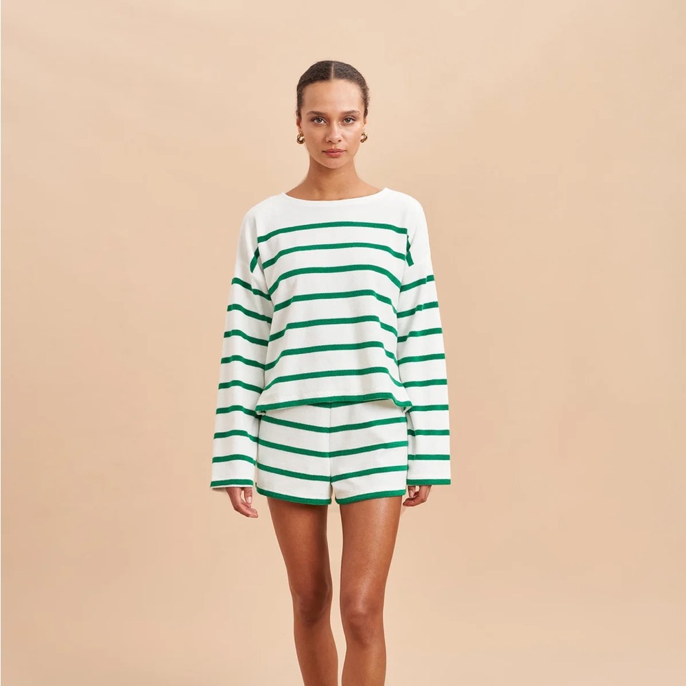 La Ligne Terry Long Sleeve Breton Tee